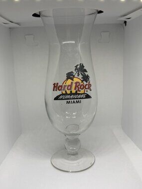 Hard Rock Cafe Hurricane Miami Vintage Hurricane Glass Souvenir